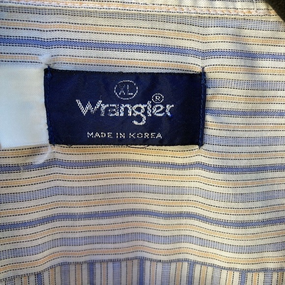 Men's Vintage Wrangler Multicolor Striped Western Shirt XL Snaps Cowboy Ranch - Picture 2 of 11